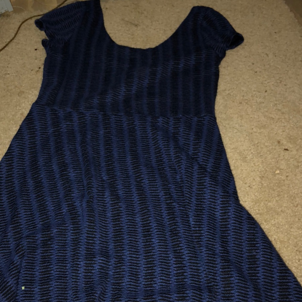 Navy blue and black slip on dress